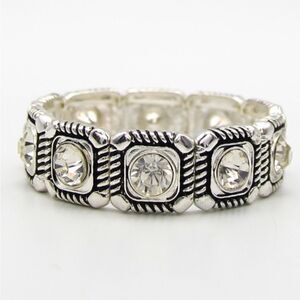 Rhinestone Stretch Bracelet - Fashion Jewelry